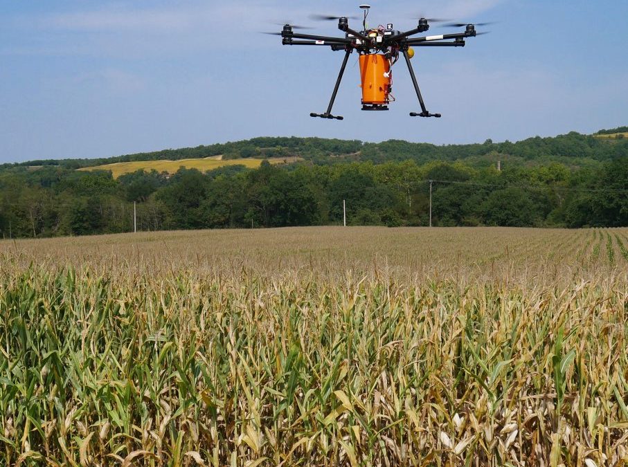 L’épandage par drone testé dans le Gers